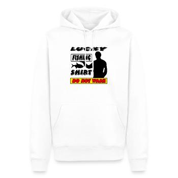 Angling - Men’s Premium Organic Hoodie - white - Front - Nico (187cm)