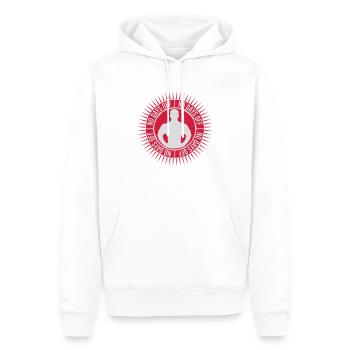 pas de jours de congé devis - Sweat à capuche Premium bio Homme - blanc - Devant - Nico (187cm)