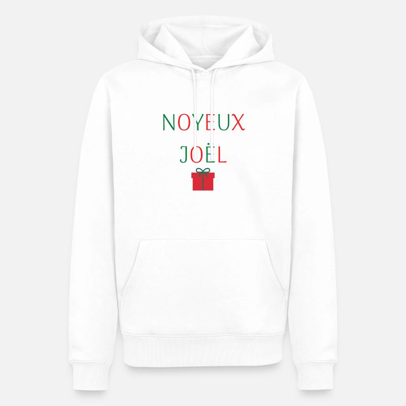 Pull de Noël marrant - Sweat à capuche Premium bio Homme - blanc