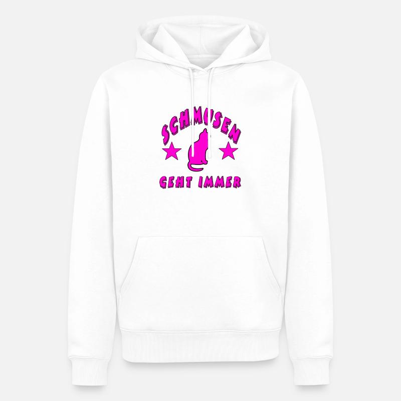Katze - Männer Premium Bio Hoodie - Weiß