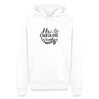 Hot Chocolate Weather - Männer Premium Bio Hoodie - Weiß - Vorne - Nico (187cm)