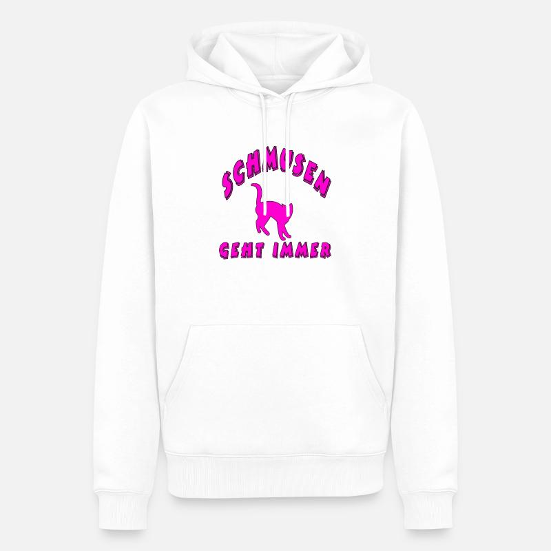 Katze - Männer Premium Bio Hoodie - Weiß