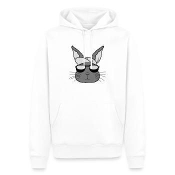 Capy Sunglasses Rabbit Cool - Men’s Premium Organic Hoodie - white - Front - Nico (187cm)