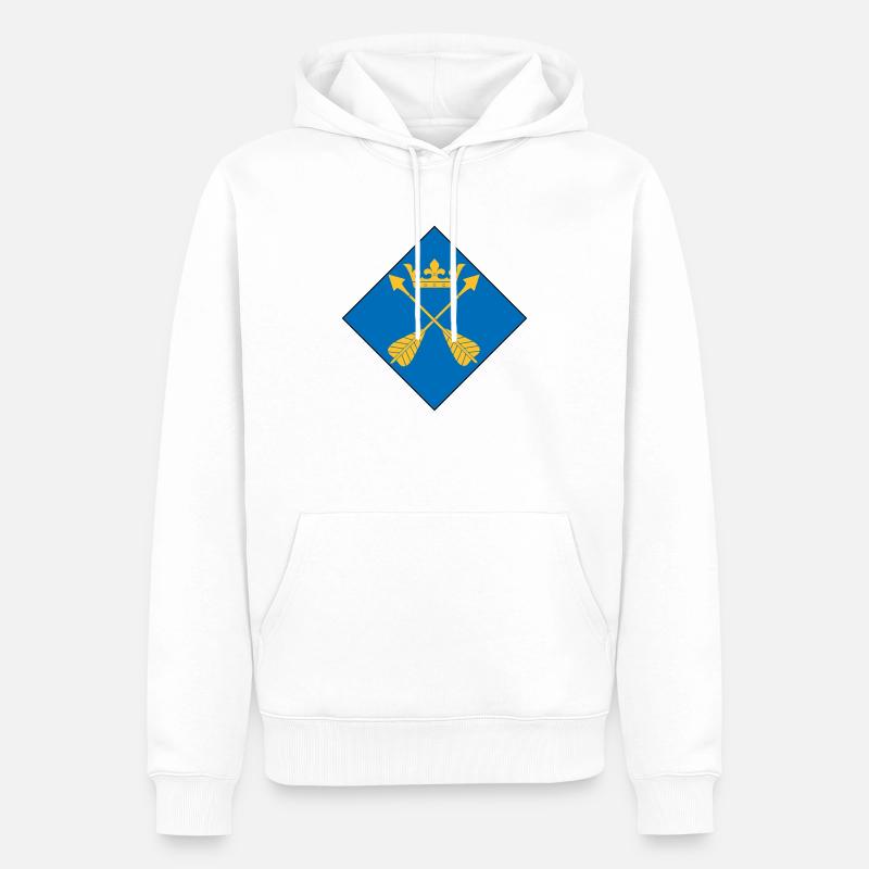 Dalarna - Männer Premium Bio Hoodie - Weiß