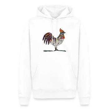 Oiseau - Sweat à capuche Premium bio Homme - blanc - Devant - Nico (187cm)