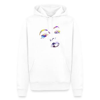 Frauen Gesicht Gesicht Liebe - Männer Premium Bio Hoodie - Weiß - Vorne - Nico (187cm)