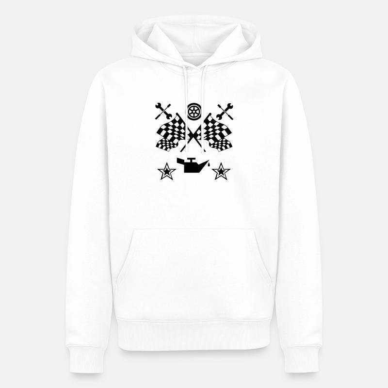 Auto - Männer Premium Bio Hoodie - Weiß
