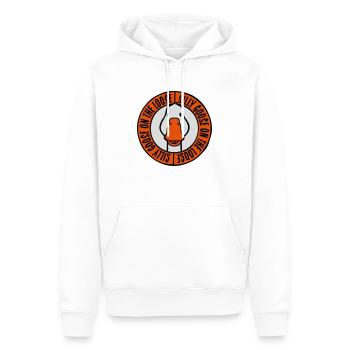 goose on the loose - Männer Premium Bio Hoodie - Weiß - Vorne - Nico (187cm)