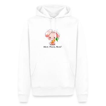 Wasn Phase, Hase? - Männer Premium Bio Hoodie - Weiß - Vorne - Nico (187cm)