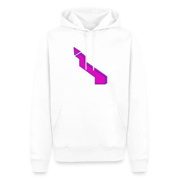 Blitz pink - Männer Premium Bio Hoodie - Weiß - Vorne - Nico (187cm)