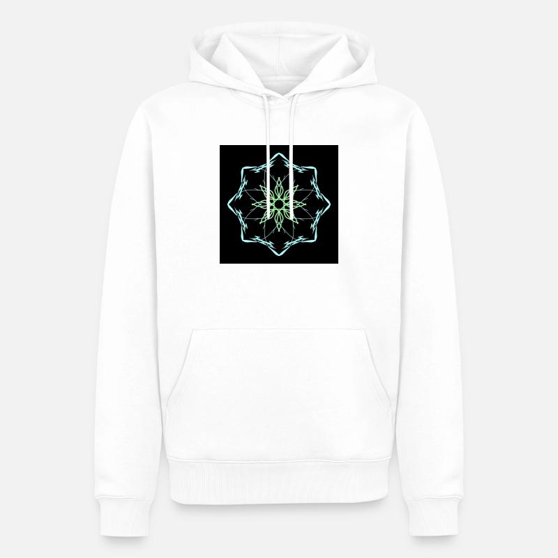 Mandala - Männer Premium Bio Hoodie - Weiß