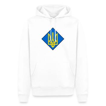 Ukraine - Sweat à capuche Premium bio Homme - blanc - Devant - Nico (187cm)