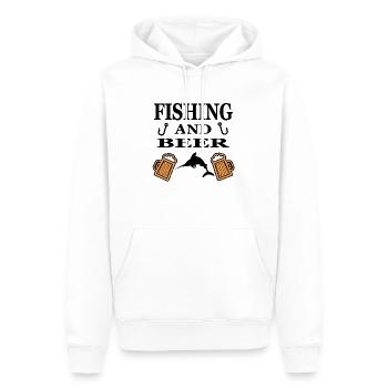 Angeln - Männer Premium Bio Hoodie - Weiß - Vorne - Nico (187cm)