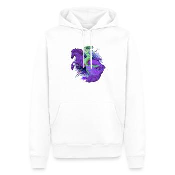 Mermaid monte à cheval d’eau - DIGITAL COLOR - Sweat à capuche Premium bio Homme - blanc - Devant - Nico (187cm)