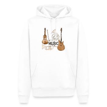 Musikinstrumente - Männer Premium Bio Hoodie - Weiß - Vorne - Nico (187cm)