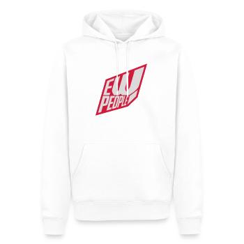 ew people citation drôle - Sweat à capuche Premium bio Homme - blanc - Devant - Nico (187cm)