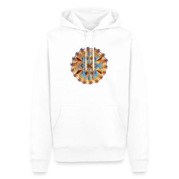 Wirbelstern - Stern aus Wirbeln - Männer Premium Bio Hoodie - Weiß - Vorne - Nico (187cm)