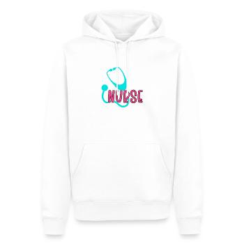 Nurse 07 01 - Men’s Premium Organic Hoodie - white - Front - Nico (187cm)