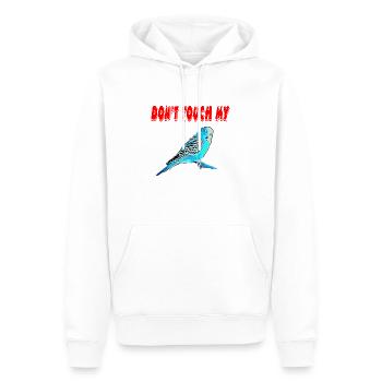 Perruche ondulée - Sweat à capuche Premium bio Homme - blanc - Devant - Nico (187cm)