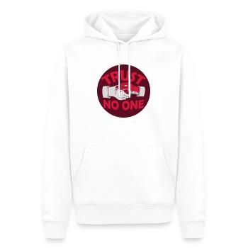 ne faites confiance à personne pour ne citer - Sweat à capuche Premium bio Homme - blanc - Devant - Nico (187cm)
