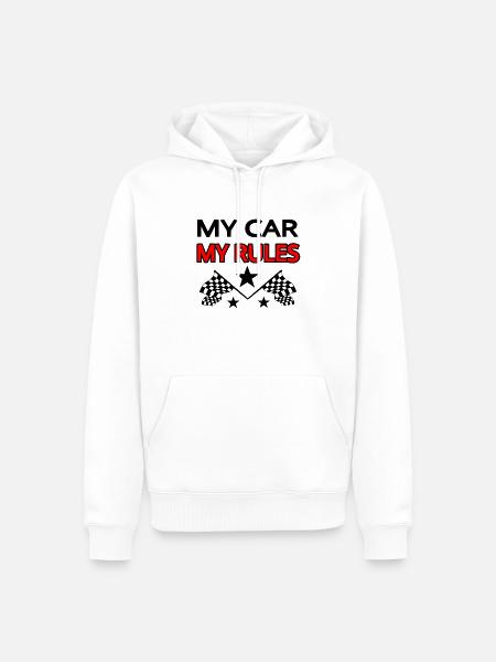 Auto - Männer Premium Bio Hoodie - Weiß