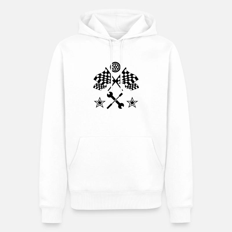 Auto - Männer Premium Bio Hoodie - Weiß