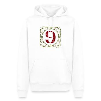 9th birthday Vintage children's birthday with number 9 - Men’s Premium Organic Hoodie - white - Front - Nico (187cm)