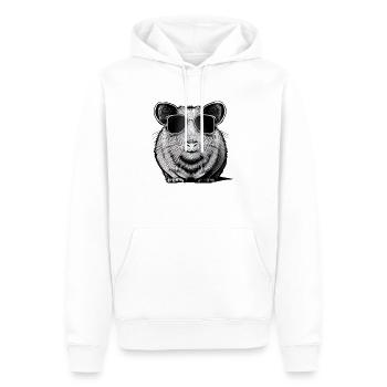 Guinea pig cool sunglasses funny design 2 - Men’s Premium Organic Hoodie - white - Front - Nico (187cm)