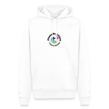 Please Be Patient I Am Autistic - Men’s Premium Organic Hoodie - white - Front - Nico (187cm)