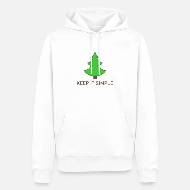 Weihnachtsbaum - Männer Premium Bio Hoodie - Weiß