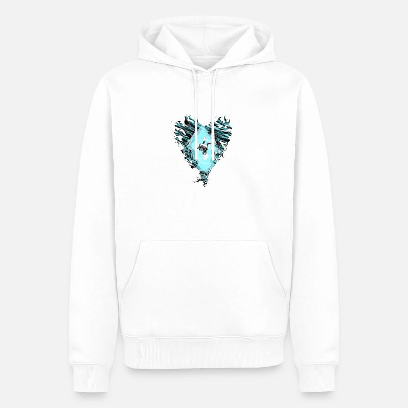 Plongée plongeuse Plongée sous-marine - Sweat à capuche Premium bio Homme - blanc