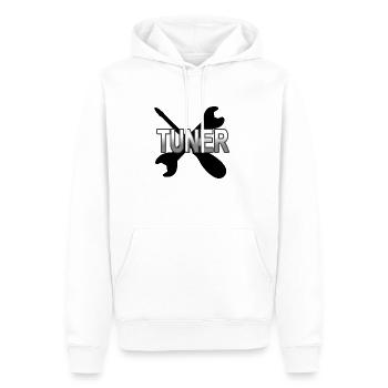 Voiture - Sweat à capuche Premium bio Homme - blanc - Devant - Nico (187cm)