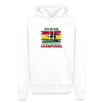 Ghana Football 2022 Unterstützer des ghanaischen Fußballs - Männer Premium Bio Hoodie - Weiß - Vorne - Nico (187cm)