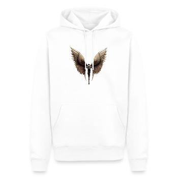 Wings - Men’s Premium Organic Hoodie - white - Front - Nico (187cm)