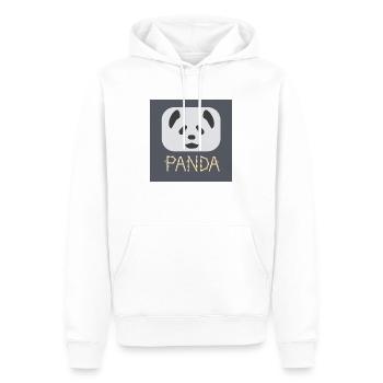 The Grey Panda - Men’s Premium Organic Hoodie - white - Front - Nico (187cm)
