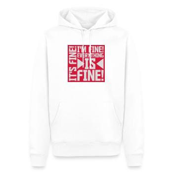 Tout va bien devis - Sweat à capuche Premium bio Homme - blanc - Devant - Nico (187cm)