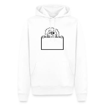Monstre comique derrière le mur - Sweat à capuche Premium bio Homme - blanc - Devant - Nico (187cm)