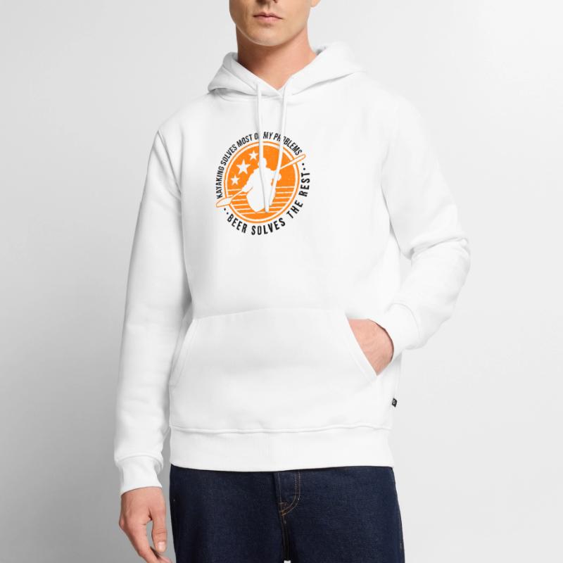Kayaking Solves Most Of My Problems Beer Solves Th Männer Premium Bio Hoodie