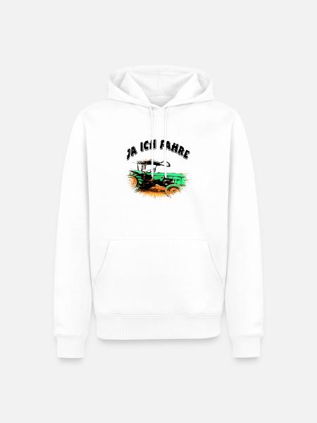 Traktor - Männer Premium Bio Hoodie - Weiß