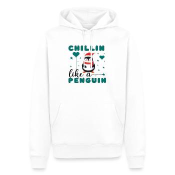 Chillin like a Penguin - Männer Premium Bio Hoodie - Weiß - Vorne - Nico (187cm)