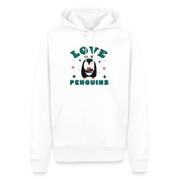 Love Penguins - Männer Premium Bio Hoodie - Weiß - Vorne - Nico (187cm)