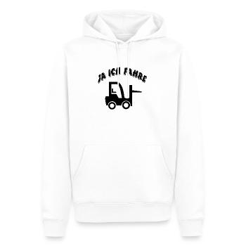 Gabelstapler - Männer Premium Bio Hoodie - Weiß - Vorne - Nico (187cm)