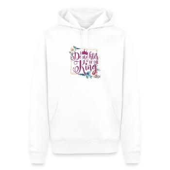 Daughter of the King - Pink Design - Männer Premium Bio Hoodie - Weiß - Vorne - Nico (187cm)