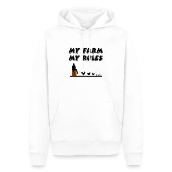 Farm - Men’s Premium Organic Hoodie - white - Front - Nico (187cm)