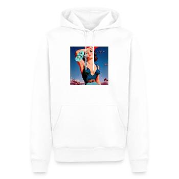 Bloody Hell ... Comic Design - Männer Premium Bio Hoodie - Weiß - Vorne - Nico (187cm)