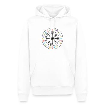 Rune, signe gothique ancien - Sweat à capuche Premium bio Homme - blanc - Devant - Nico (187cm)