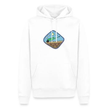 Garden Design - Men’s Premium Organic Hoodie - white - Front - Nico (187cm)