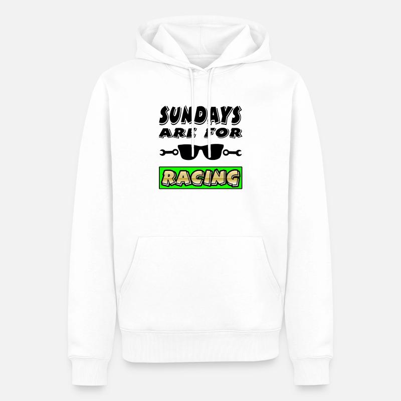 Auto - Männer Premium Bio Hoodie - Weiß
