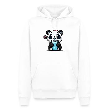 kawaii Panda trinkt Boba - Männer Premium Bio Hoodie - Weiß - Vorne - Nico (187cm)