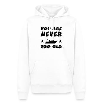 Boot - Männer Premium Bio Hoodie - Weiß - Vorne - Nico (187cm)